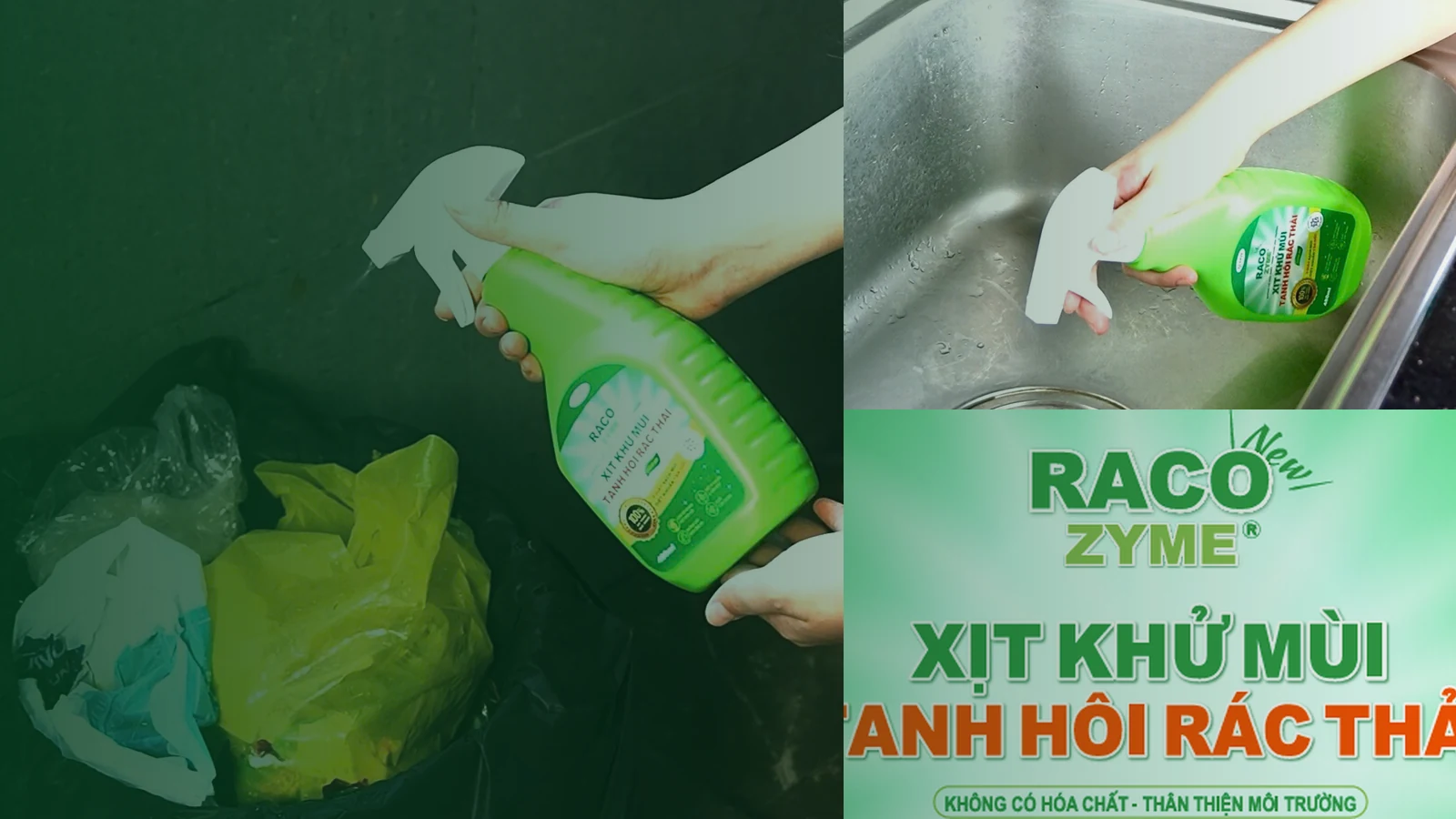 RACOZYME xịt khử mùi rác thải